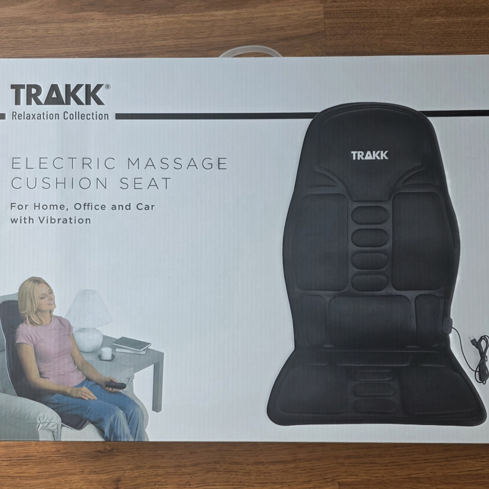 TRAKK Electric Massage Cushion Seat For Home Office & Car with Vibration. *NEW*